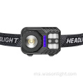 2023 Ketibaan Baru Tangan Cemerlang Tangan Percuma Percuma LED Headlamp Wide Beam Zoomable Ultra Bright Head Obor Lampu suluh untuk Berkhemah